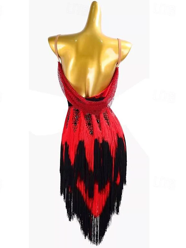 Latin Dance Tassel Women's Performance Daily Wear Sleeveless Spandex - Image 2