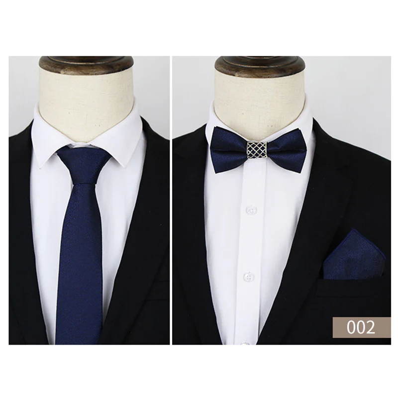 Men's Business Formal Evening Solid Color Tie 3 pieces - Image 2
