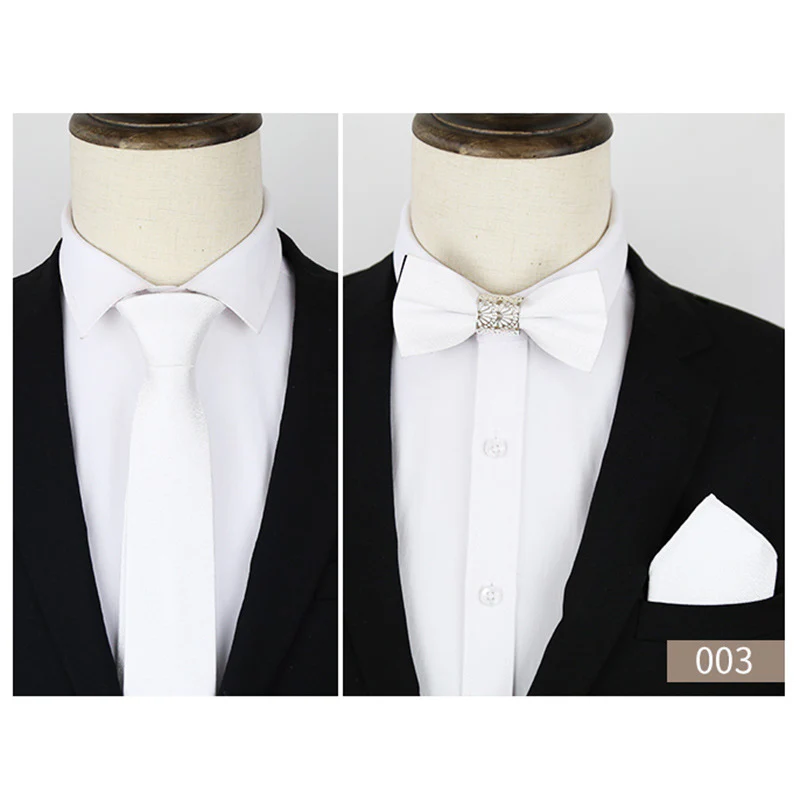 Men's Business Formal Evening Solid Color Tie 3 pieces - Image 3