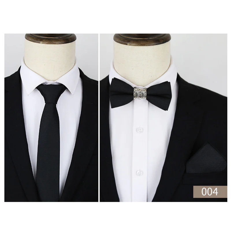 Men's Business Formal Evening Solid Color Tie 3 pieces - Image 4
