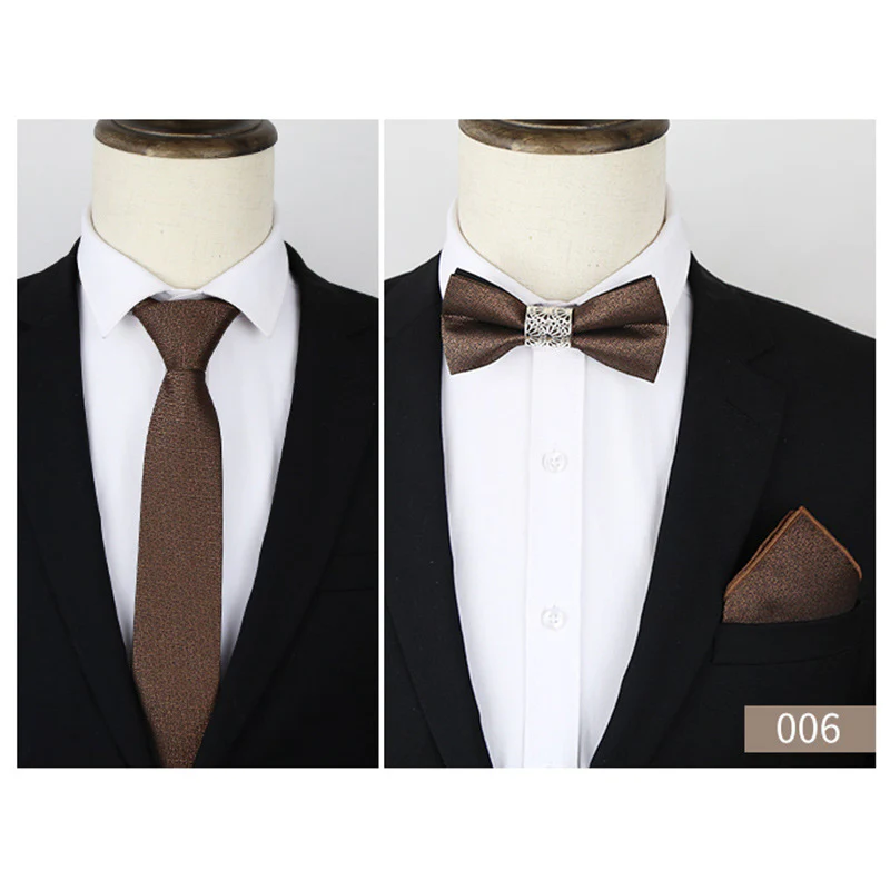 Men's Business Formal Evening Solid Color Tie 3 pieces - Image 6