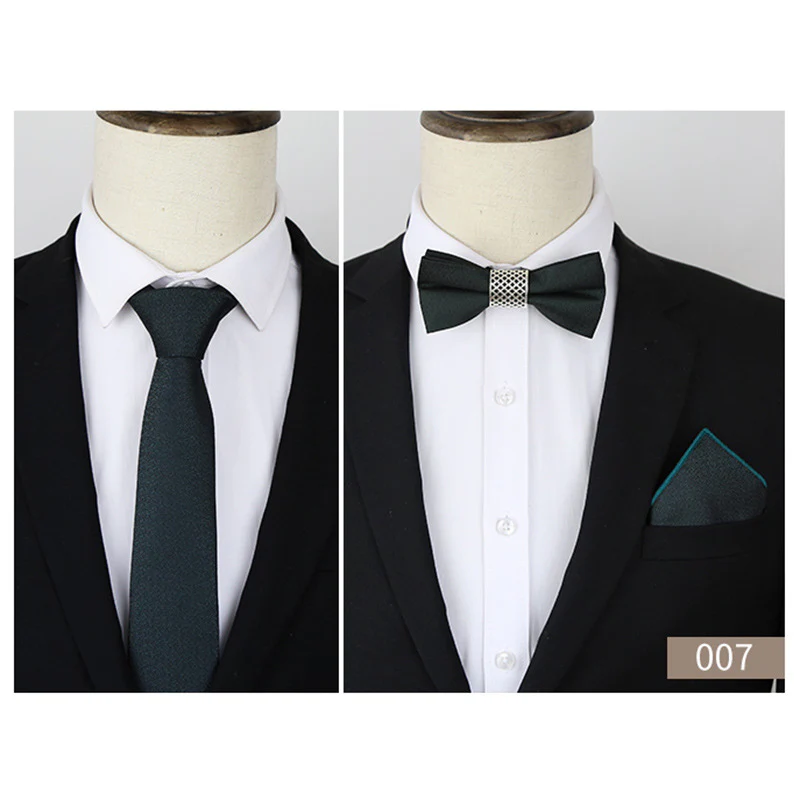 Men's Business Formal Evening Solid Color Tie 3 pieces - Image 7
