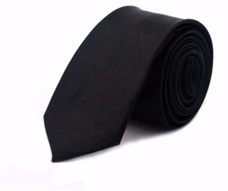 Men's Business Polyester Solid Color Tie - Image 2