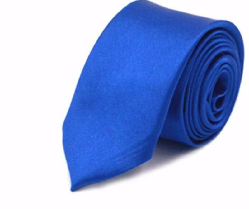 Men's Business Polyester Solid Color Tie - Image 5