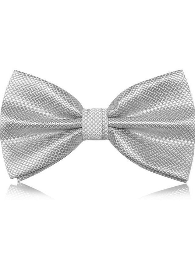Men's Classic Bow Ties Formal Solid Tie - Plaid - Image 3