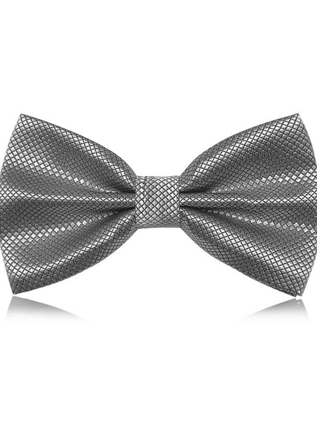 Men's Classic Bow Ties Formal Solid Tie - Plaid - Image 4