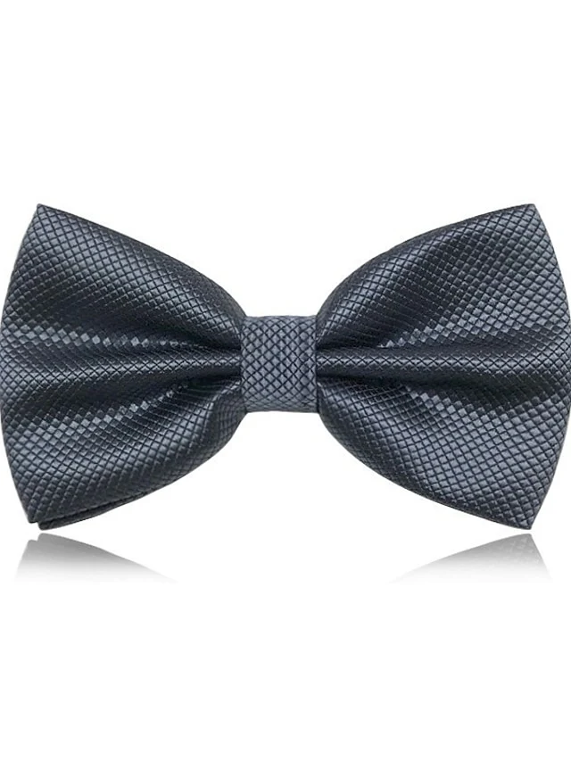 Men's Classic Bow Ties Formal Solid Tie - Plaid - Image 5