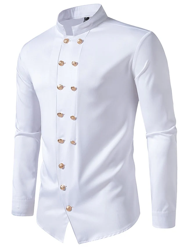 Men's Classic Long Sleeves Solid Color Shirt - Image 2