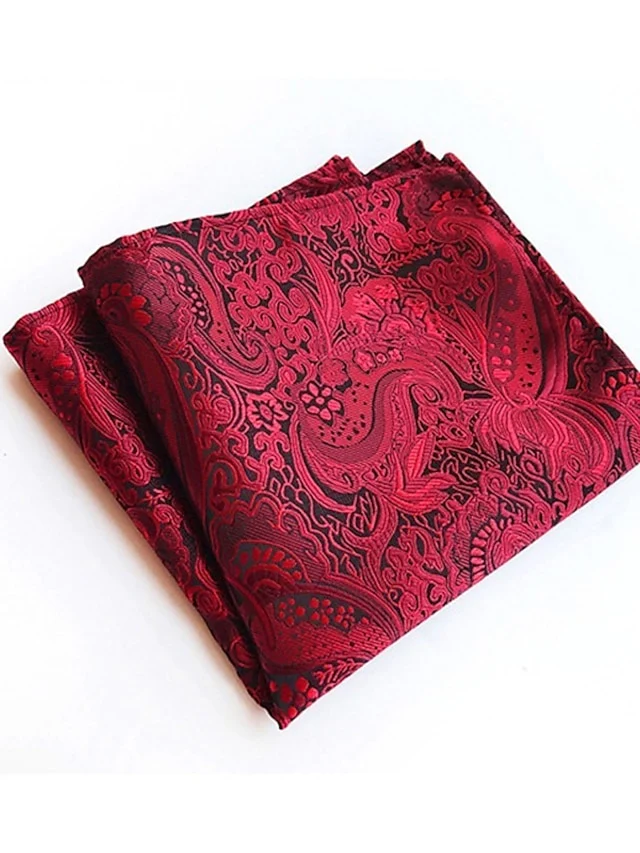 Men's Jacquard Ties Pocket Squares Cravat Ascot Work Striped - Image 5