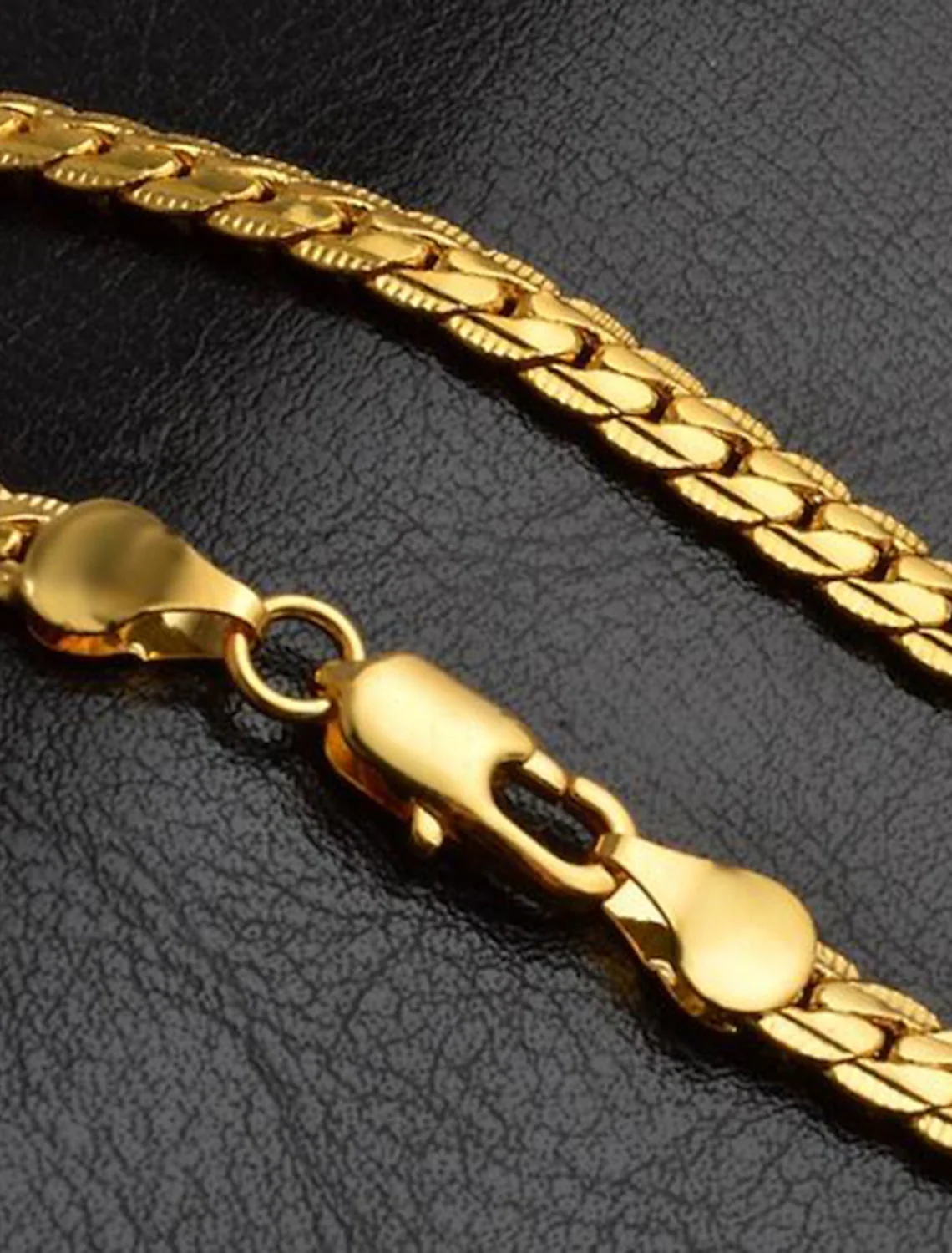 Men's Links Chain Herringbone Necklace - Image 3