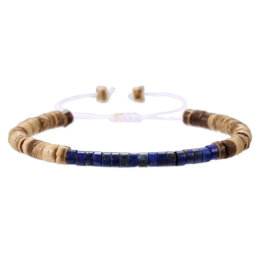 Men's Minimalist Turquoise Wooden Beads Trendy Funky Premium Bracelet Accessories - Image 7