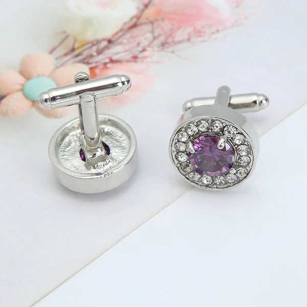 Men's Modern Alloy Rhinestones Cufflinks - Image 4