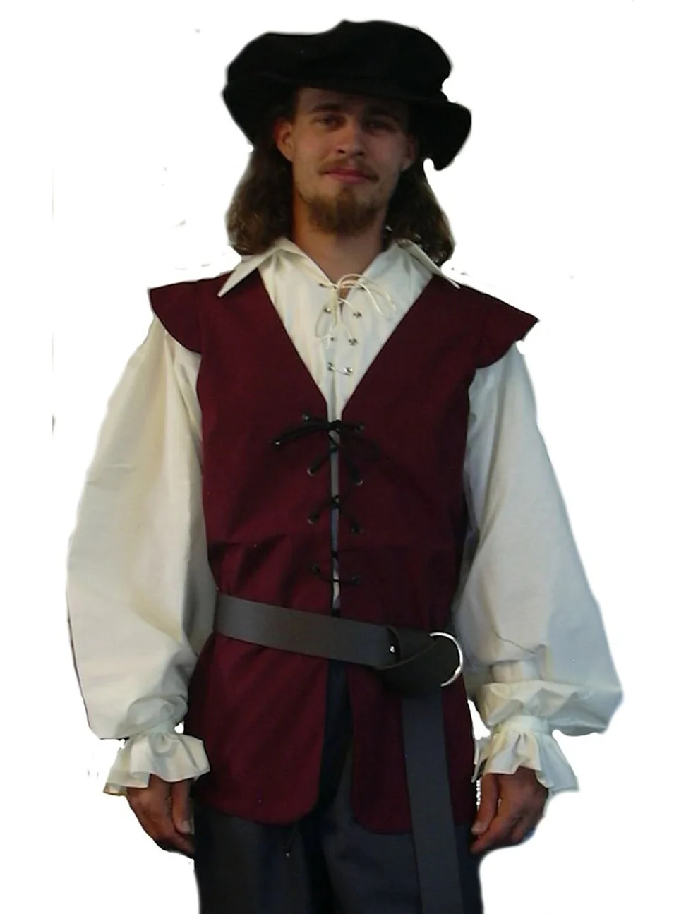 Men's Punk & Gothic Medieval Masquerade Prince Pirate Knight Ritter Celtic Pirate Vest - Image 2