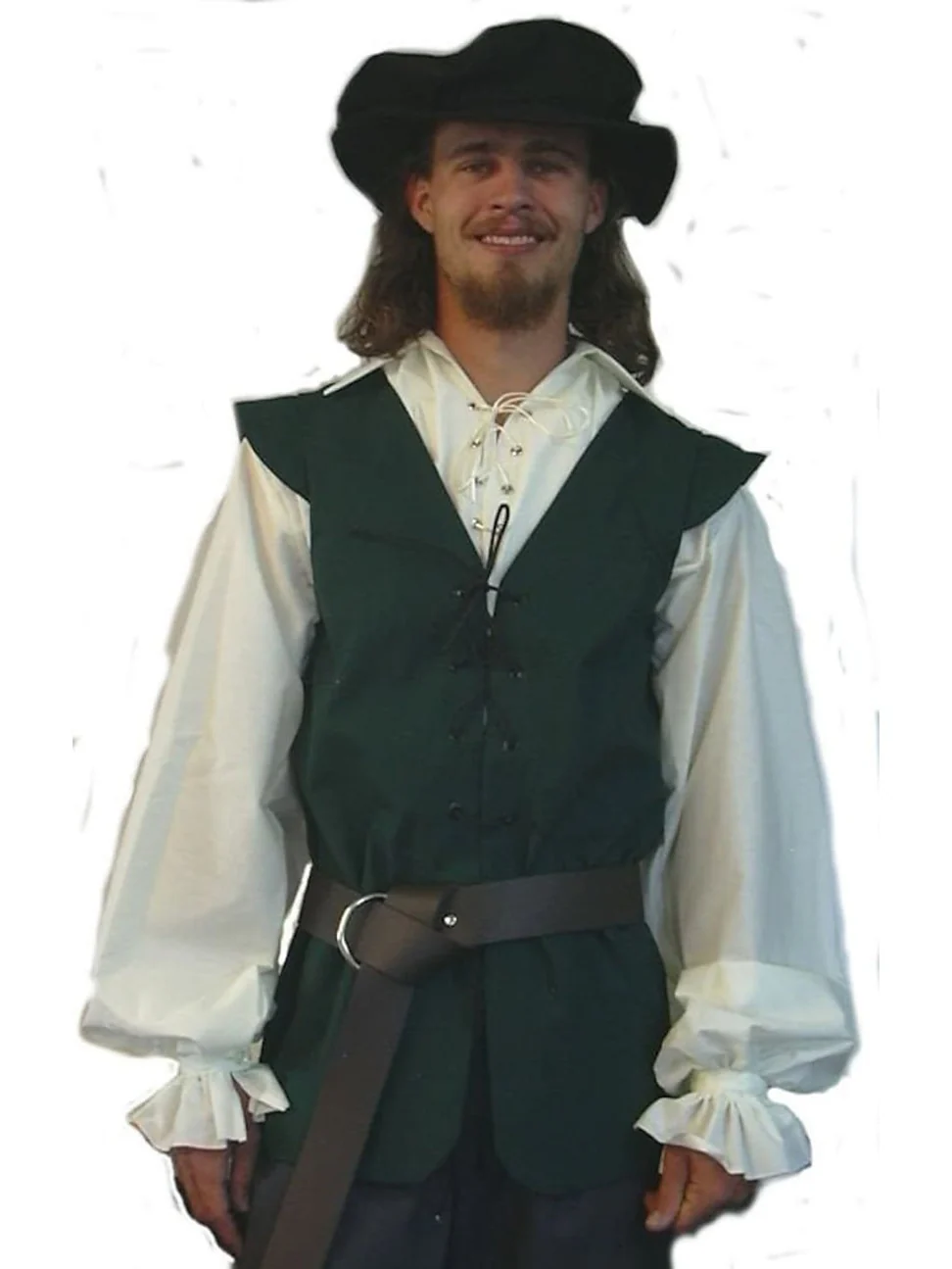 Men's Punk & Gothic Medieval Masquerade Prince Pirate Knight Ritter Celtic Pirate Vest - Image 3