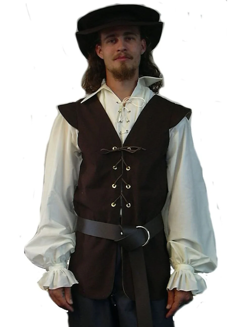 Men's Punk & Gothic Medieval Masquerade Prince Pirate Knight Ritter Celtic Pirate Vest - Image 4