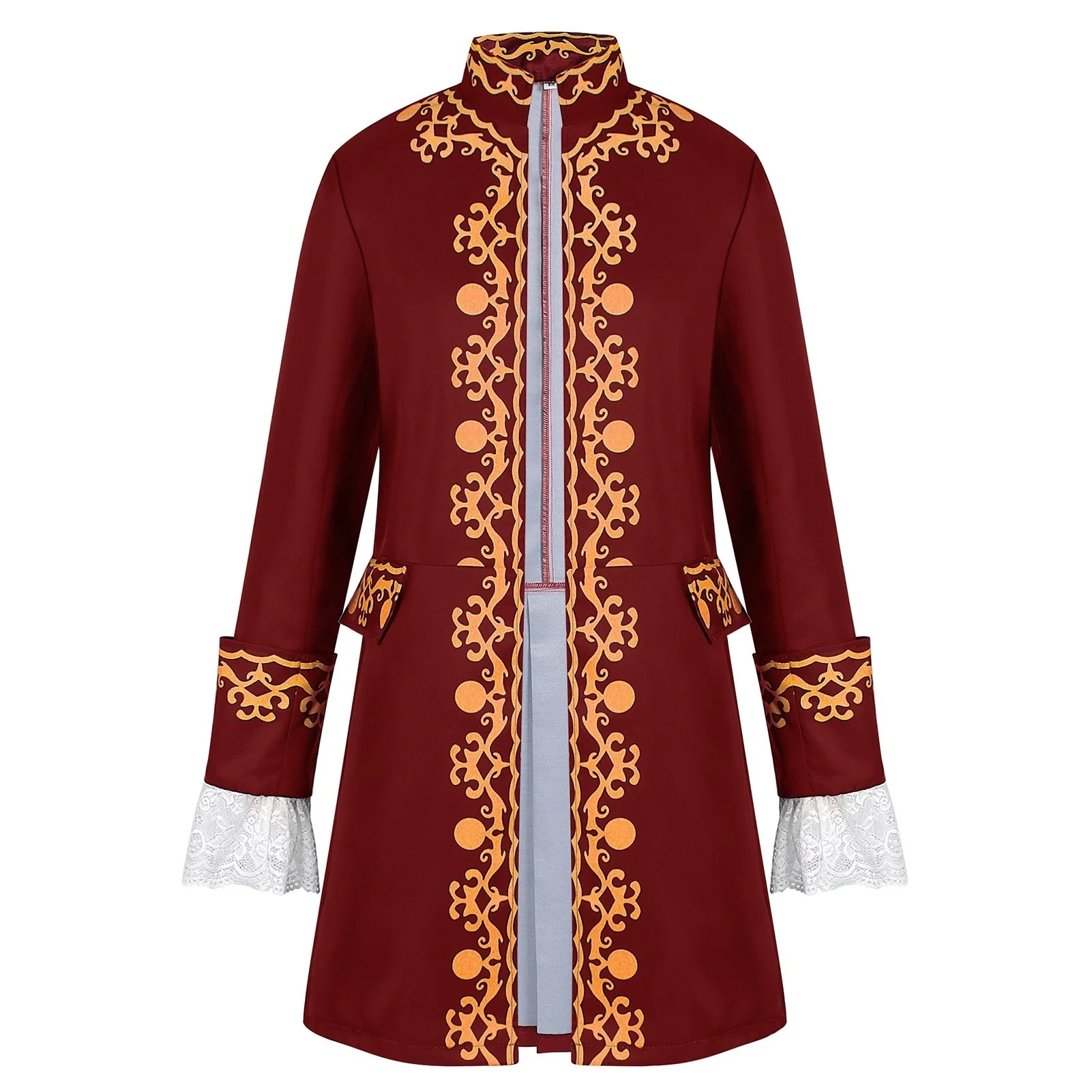 Men's Retro Vintage Punk Medieval Renaissance Steampunk Jacket - Image 3