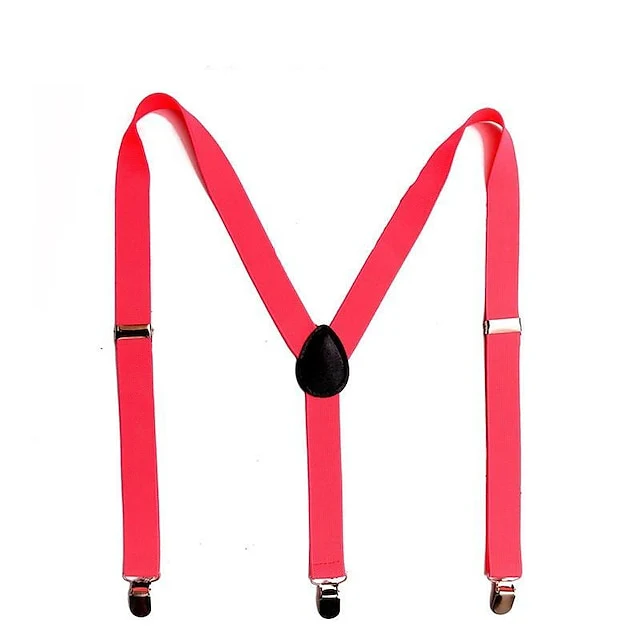 Men's Solid Color Suspender Polyester Nylon Metal Buck - Image 6