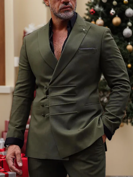 Men's Standard Fit Double Breasted Six-buttons 2 Pieces Wedding Suits - Image 6