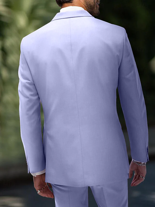Men's Standard Fit Double Breasted Six-buttons 2 Pieces Wedding Suits - Image 2