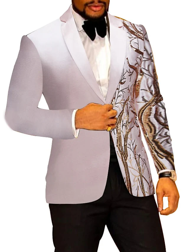 Men's Standard Fit Single Breasted One-button 2 Pieces Party Suits - Image 4