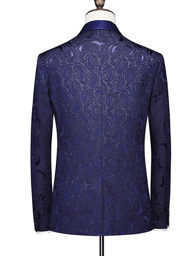 Men's Standard Fit Single Breasted One-button 3 Pieces Wedding Suits - Image 2