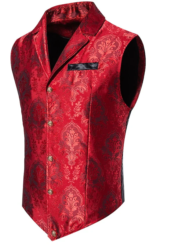 Men's Steampunk Single Breasted Five-buttons Vest - Image 5