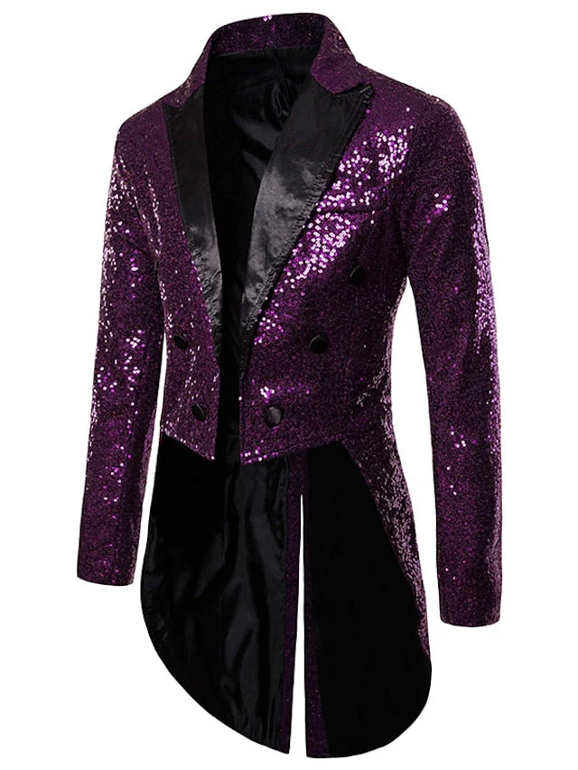 Men's Tailored Fit Double Breasted Six-buttons Party Jacket - Image 3