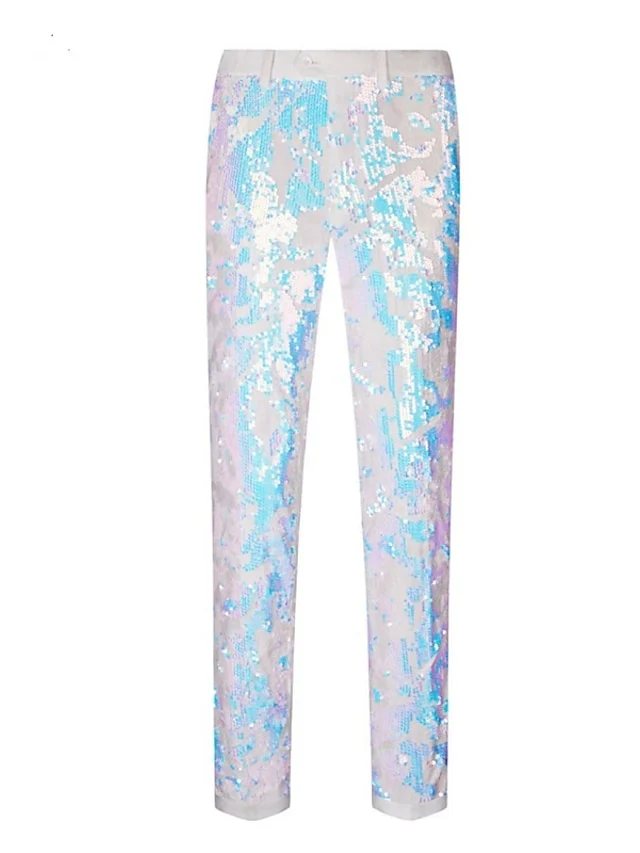 Men's Tailored Fit Single Breasted One-button 2 Pieces Prom Disco Suits - Image 3