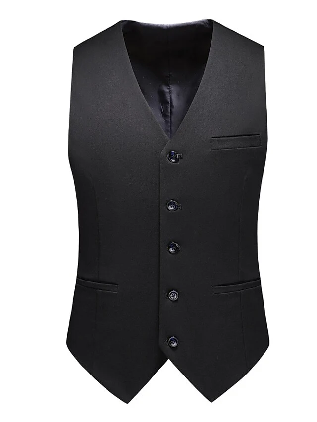 Men's Tailored Fit Single Breasted One-button 3 Pieces Wedding Suits - Image 5