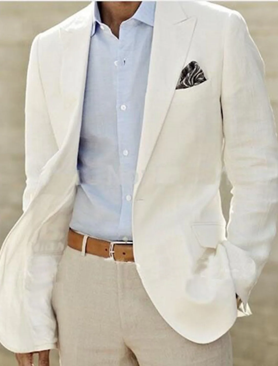 Men's Tailored Fit Single Breasted One-button Blazer Jacket