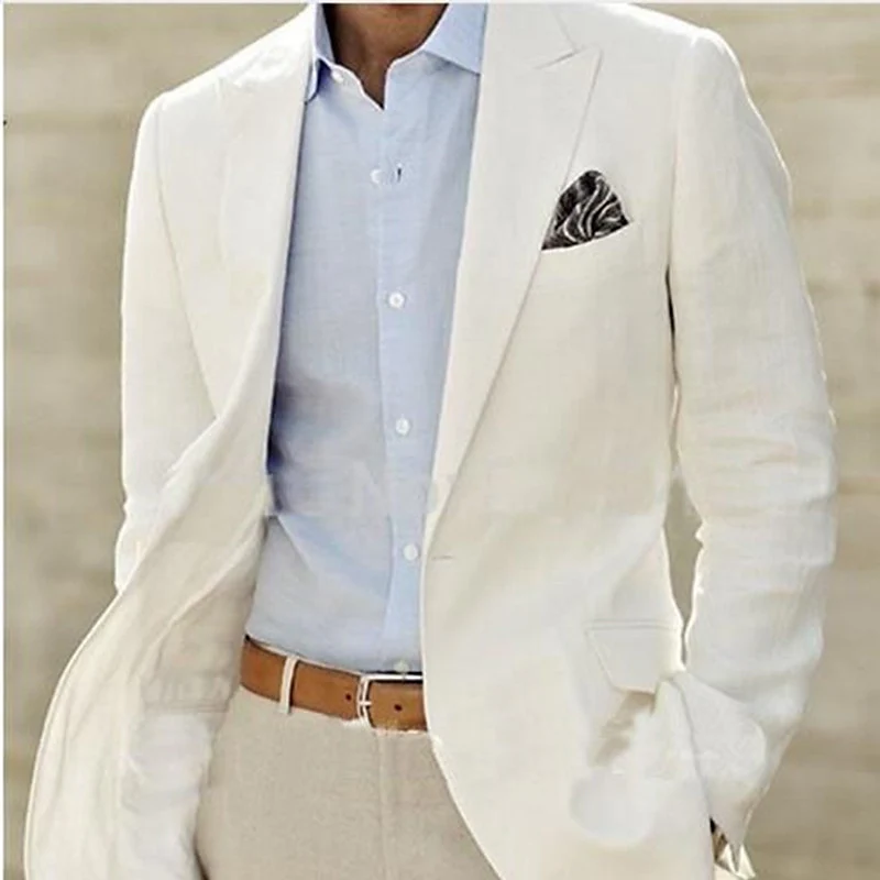 Men's Tailored Fit Single Breasted One-button Blazer Jacket - Image 3