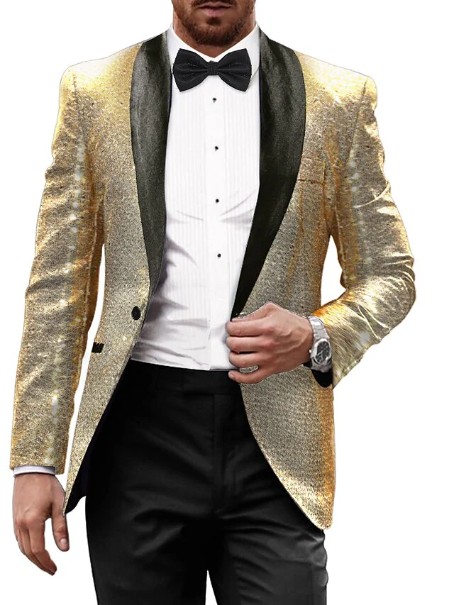 Men's Tailored Fit Single Breasted One-button Party Jacket - Image 4