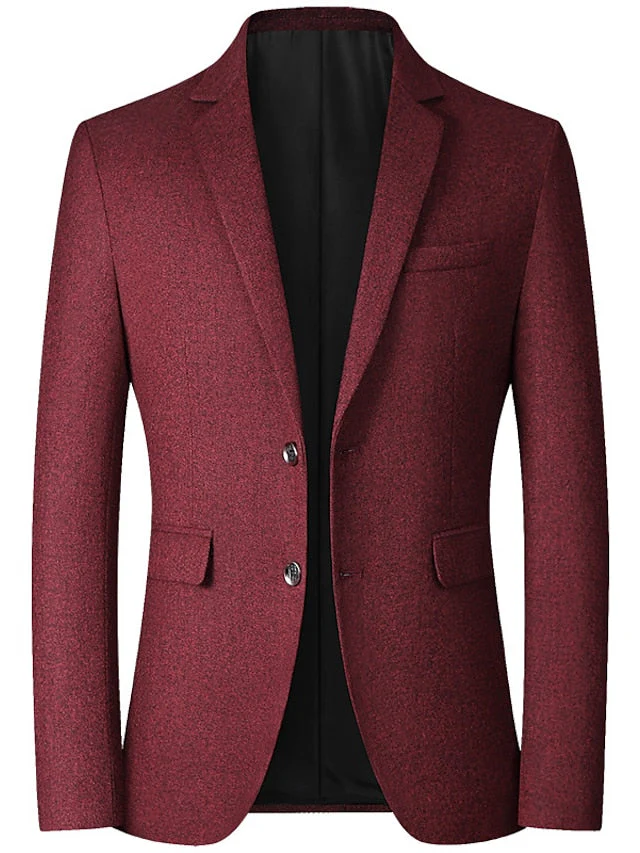 Men's Tailored Fit Single Breasted Two-buttons Blazer Jacket - Image 3