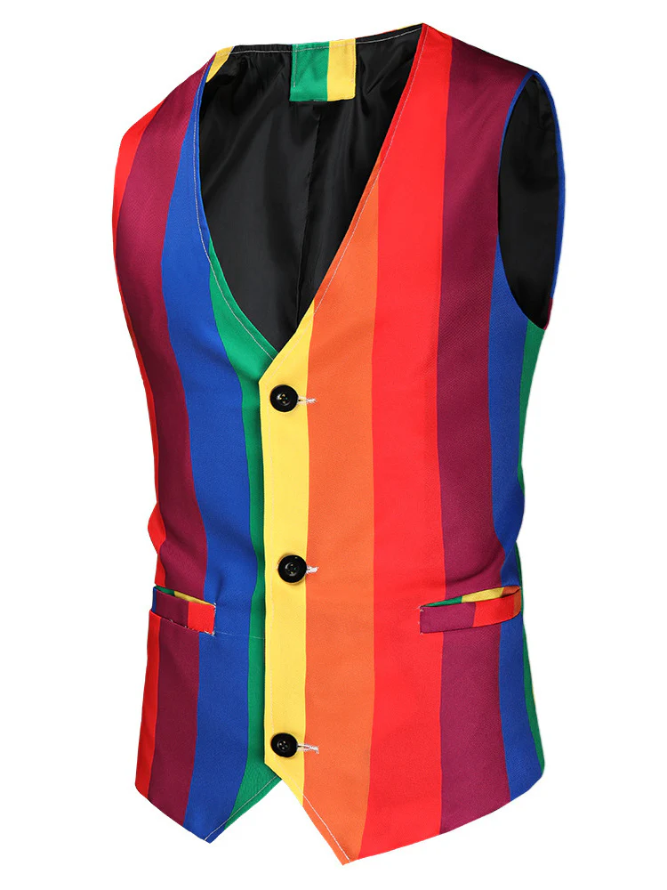 Men's Tailored Fit Single Breasted one button 3 Pieces Polyester Wedding Suits - Image 5