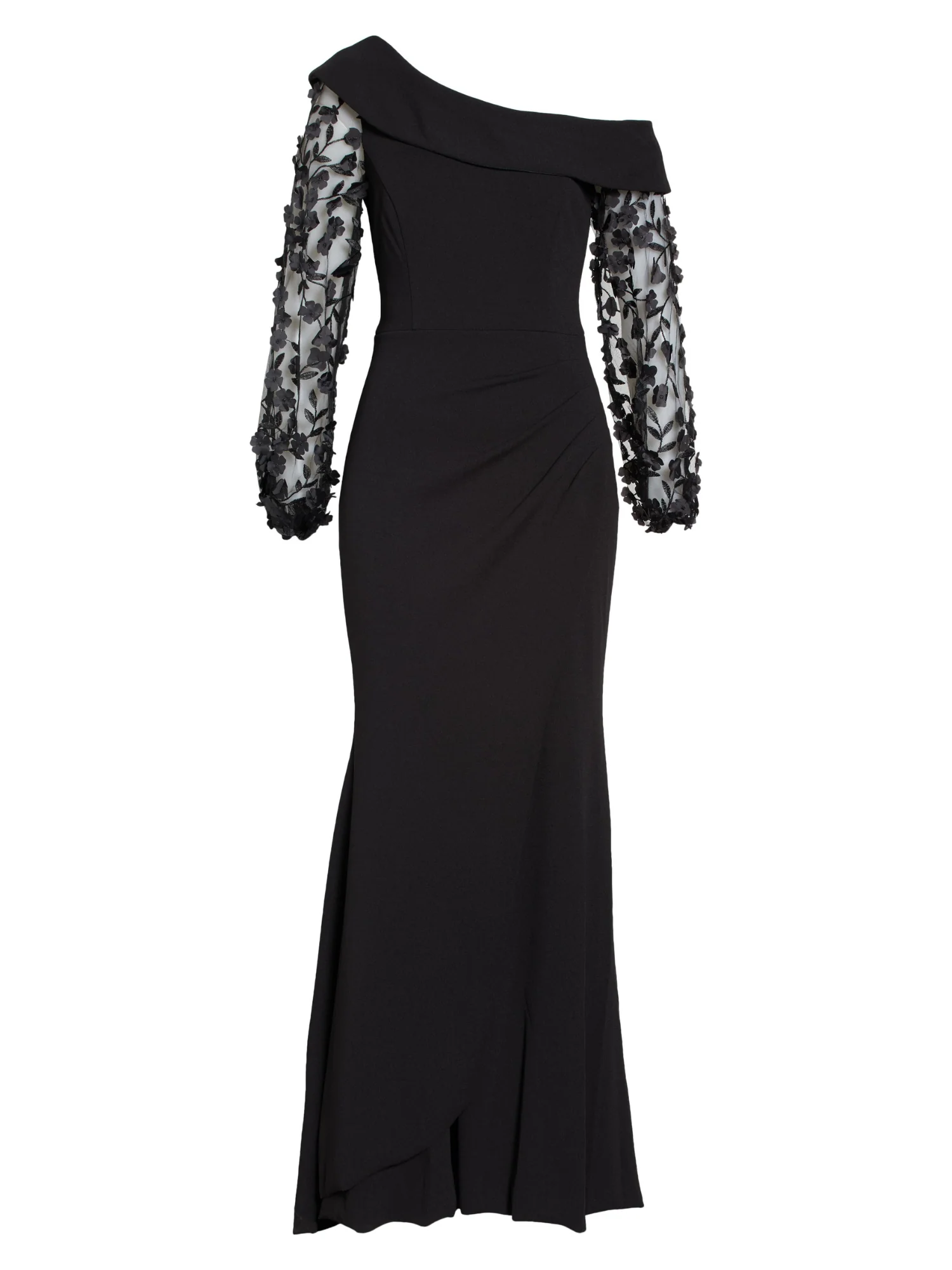 Mermaid/Trumpet One-shoulder Floor-Length Mother Of The Bride  & Groom Dresses with Applique - Image 4