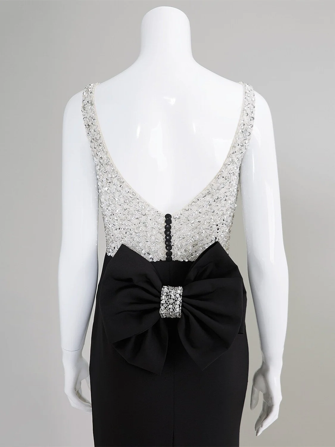 Mermaid/Trumpet Scoop Neck Court Train Evening Dresses with Bow(s) Beading - Image 6