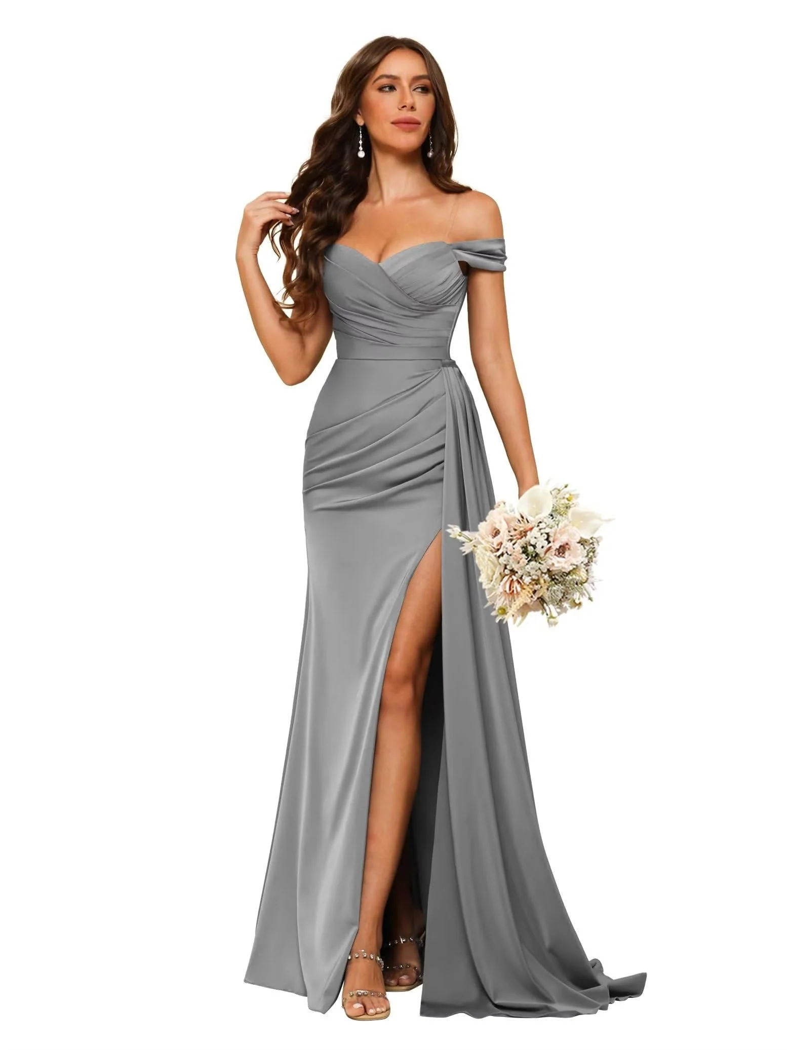 Mermaid/Trumpet Sweetheart Neck Floor-Length Bridesmaid Dresses - Image 12