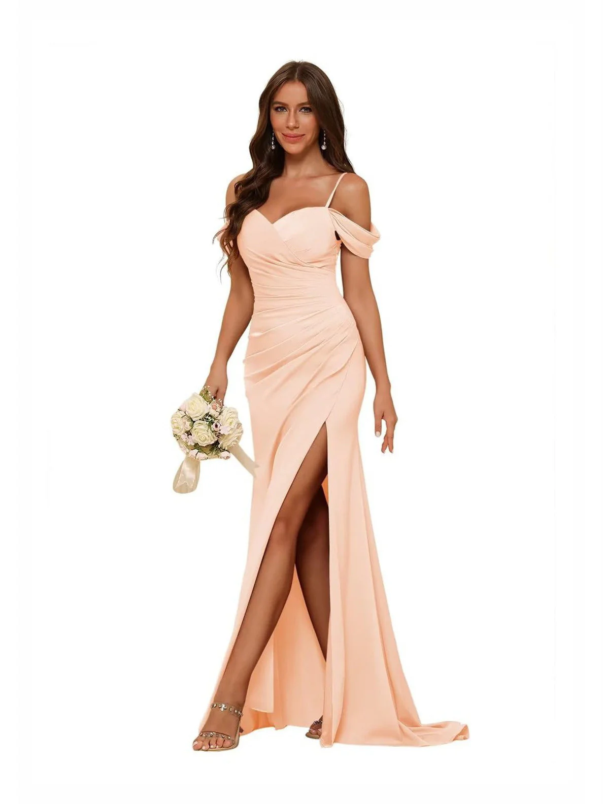Mermaid/Trumpet Sweetheart Sleeveless Floor-Length Bridesmaid Dresses - Image 14