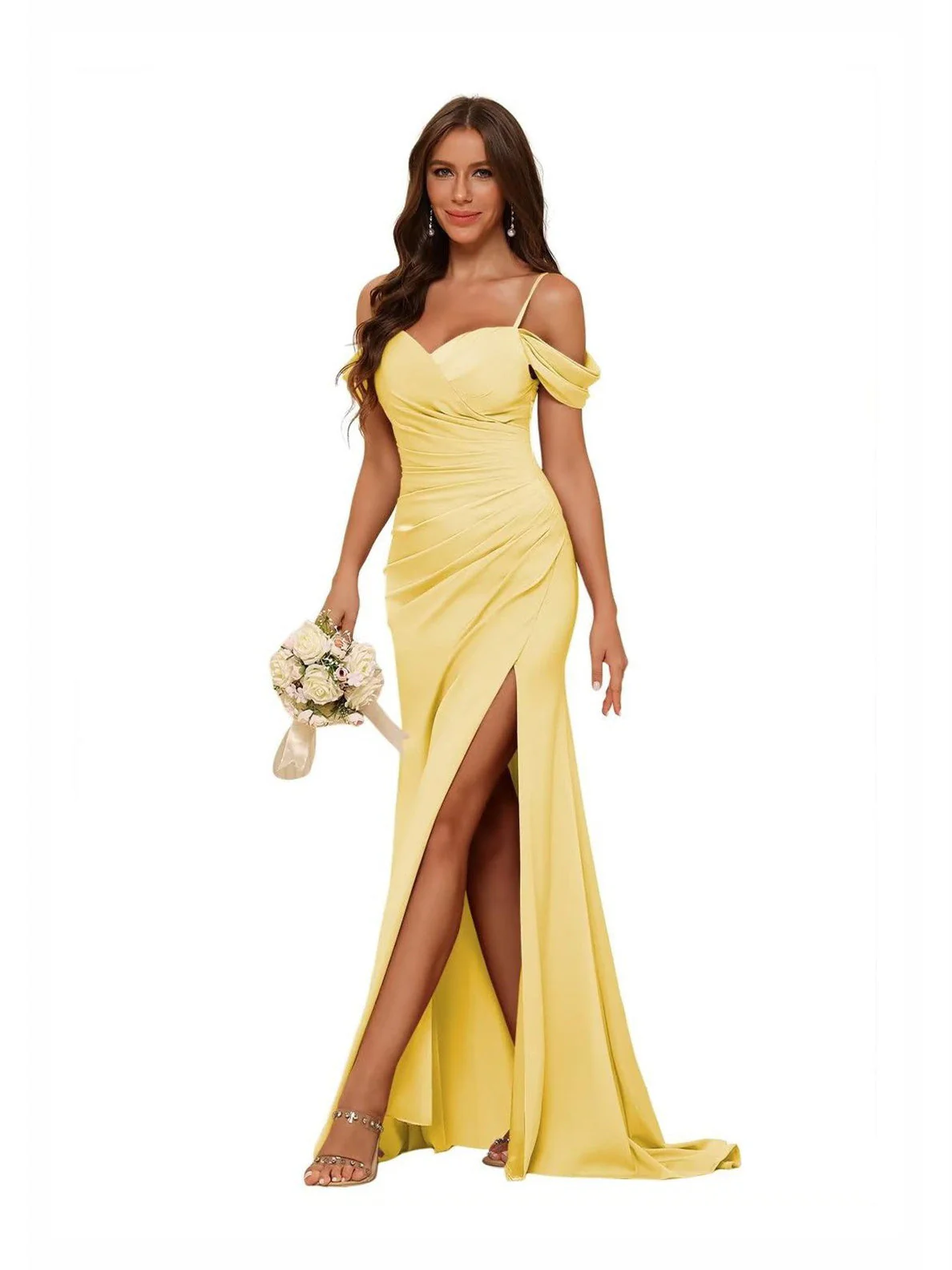Mermaid/Trumpet Sweetheart Sleeveless Floor-Length Bridesmaid Dresses - Image 32