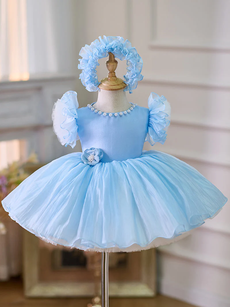 Organza Knee-length 1st Birthday Toddler Party Dress - Image 14