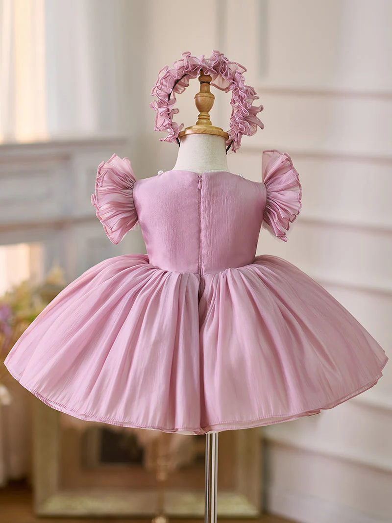 Organza Knee-length 1st Birthday Toddler Party Dress - Image 9