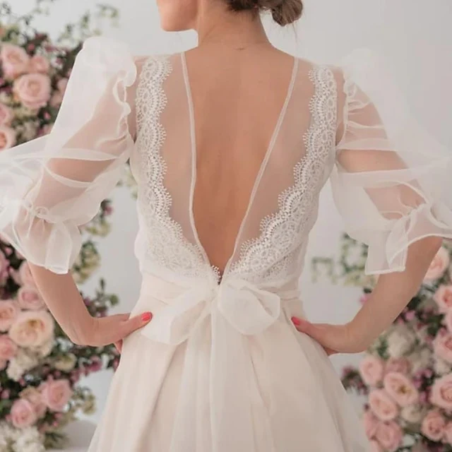 Organza Wedding Wraps With Ruffles For Wedding