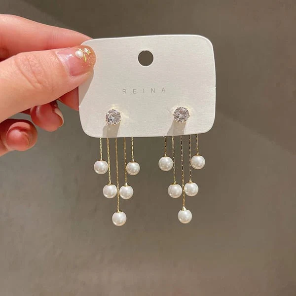 Pearl Drop Earrings - Image 4