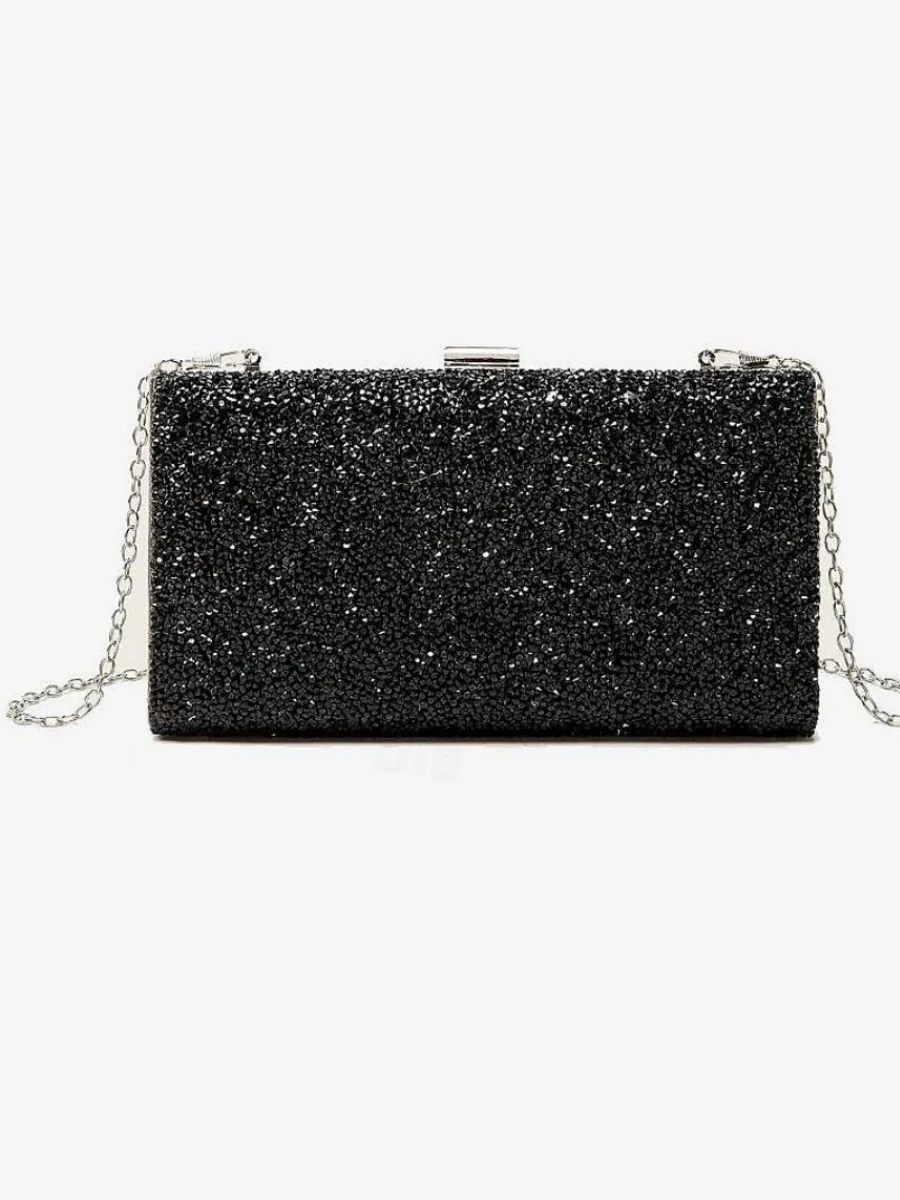 Polyester Large Capacity Multi Carry Rhinestone Chain Evening Bags - Image 5