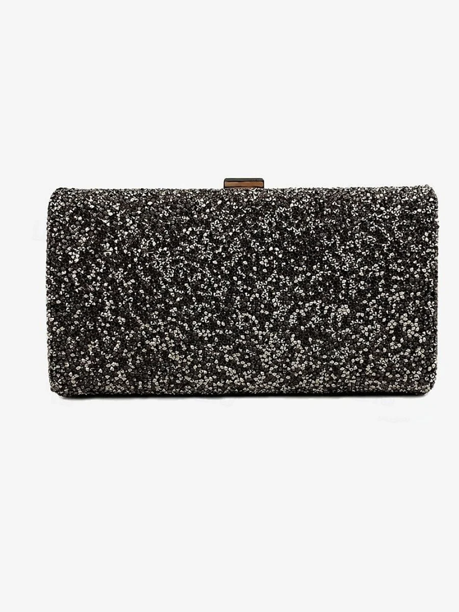 Polyester Large Capacity Multi Carry Rhinestone Chain Evening Bags - Image 6