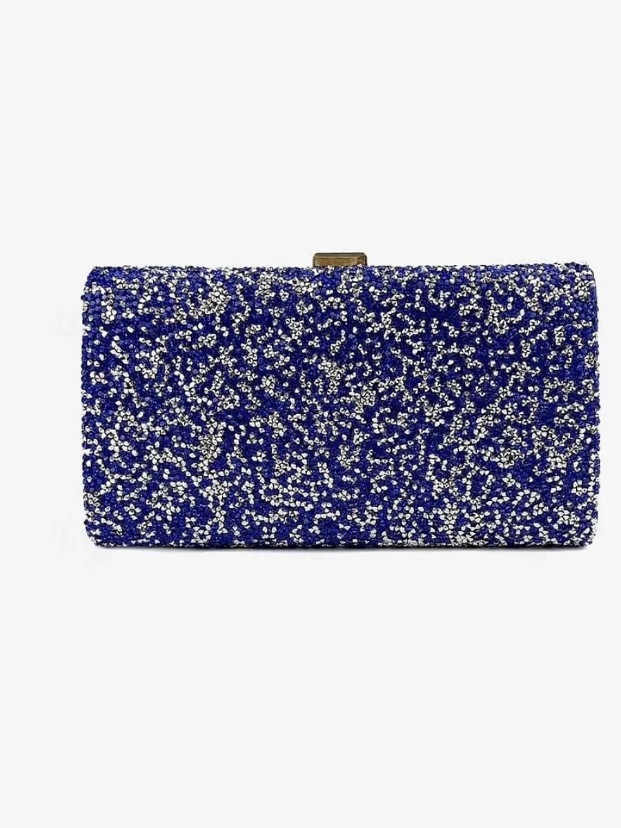 Polyester Large Capacity Multi Carry Rhinestone Chain Evening Bags - Image 7