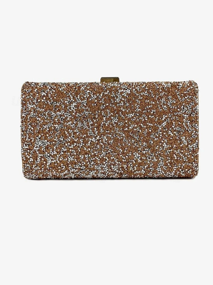 Polyester Large Capacity Multi Carry Rhinestone Chain Evening Bags - Image 8