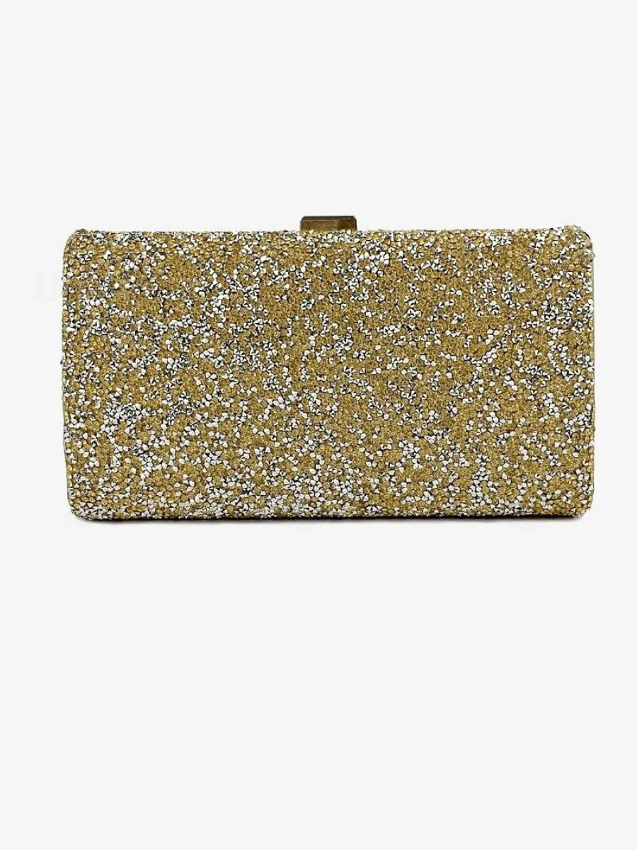 Polyester Large Capacity Multi Carry Rhinestone Chain Evening Bags - Image 9