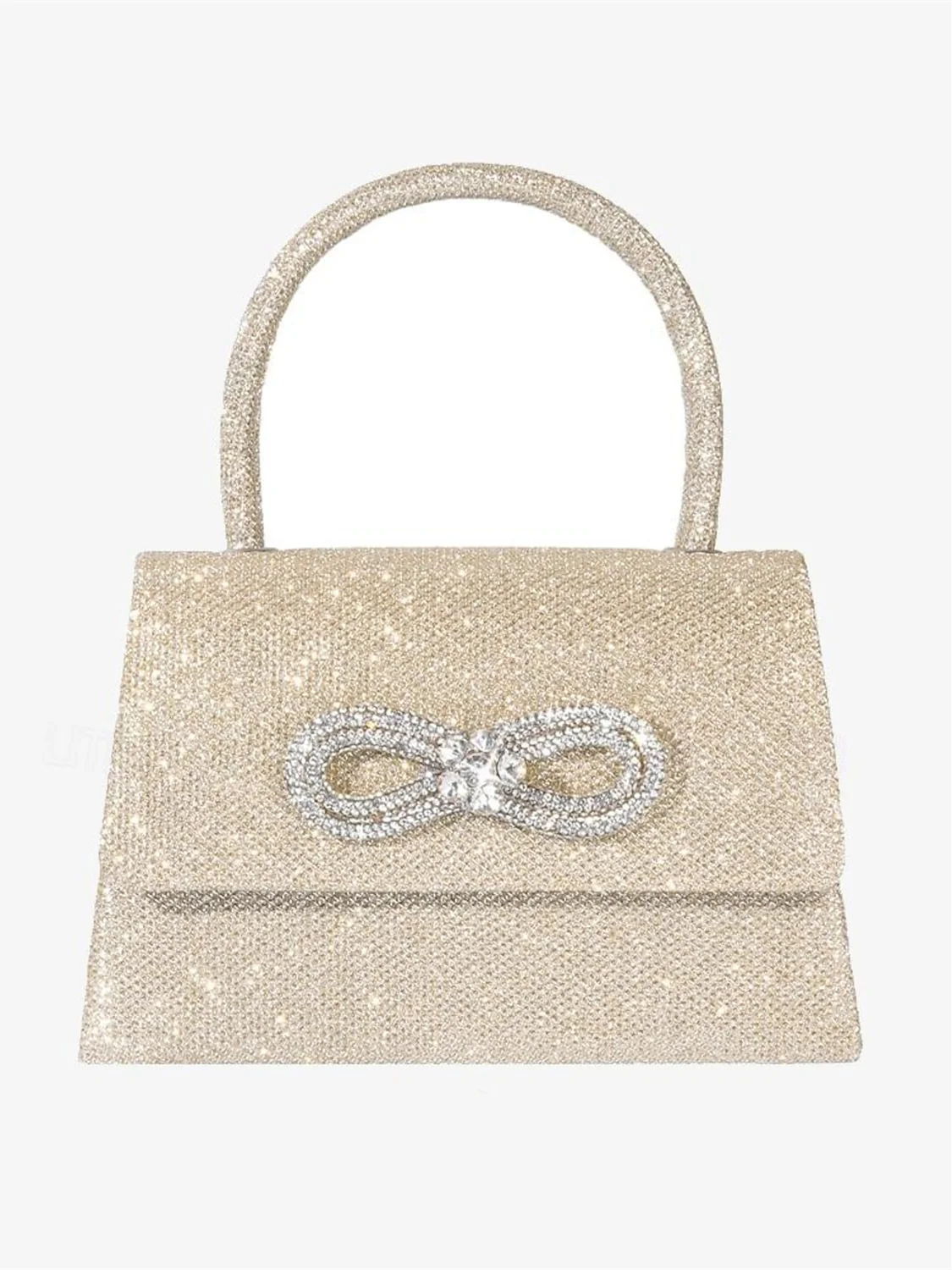 Polyester Solid Color Multi Carry Crystals Rhinestone Chain Evening Bags - Image 2