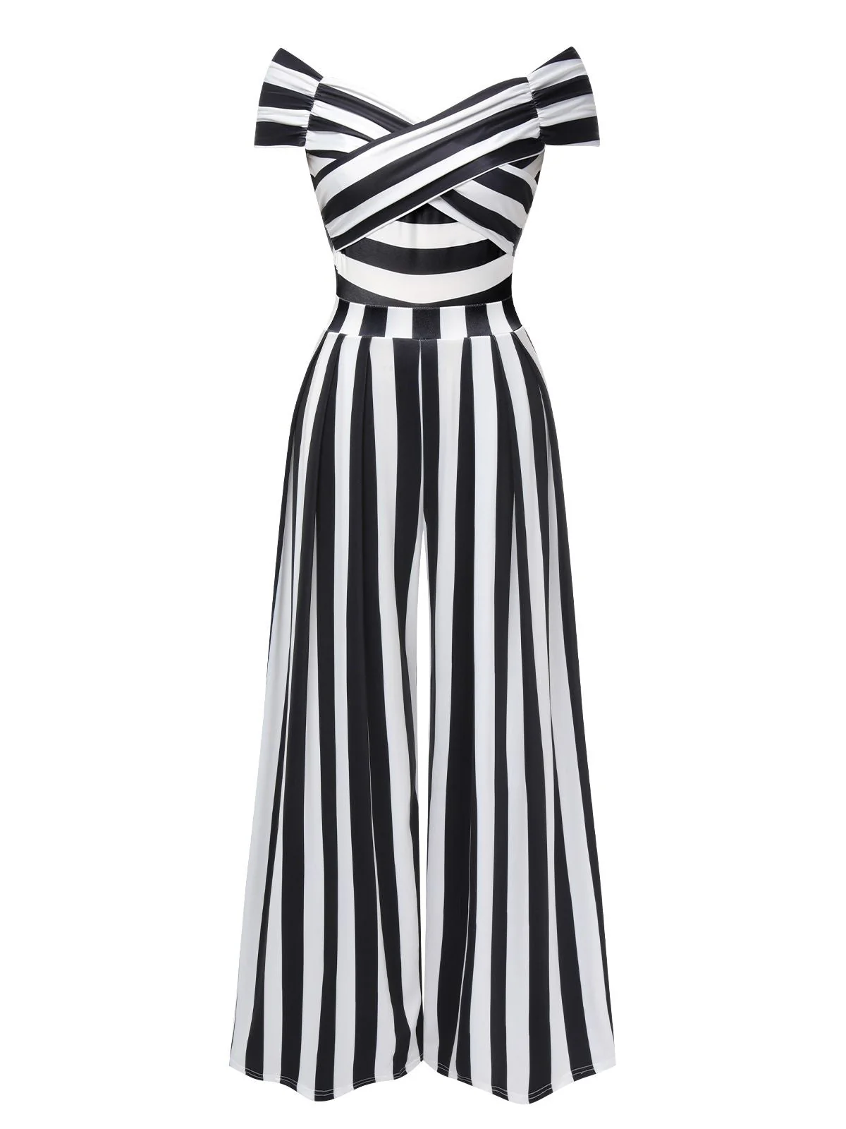 Polyester V-Neck Short Sleeves Ankle-Length Halloween Performance Costumes Pantsuits - Image 2